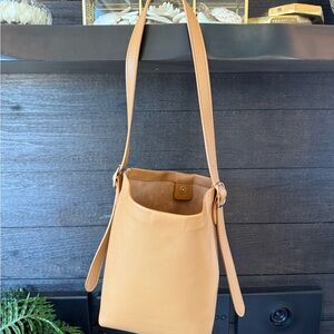 Tan Faux Leather Shoulder Bag